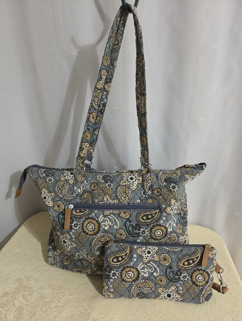 Stone Mountain - Tiffany Rose Quilted Medium Tote With Wristlet